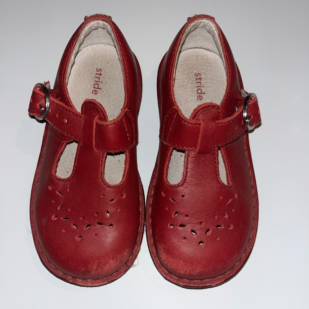 Stride Rite Red Girls' T-Strap Mary Jane Shoes